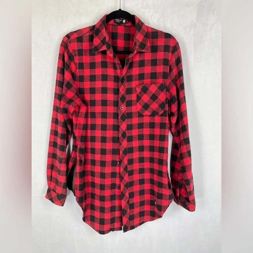American Stitch Red and Black Flannel Shirt size M - Picture 1 of 13